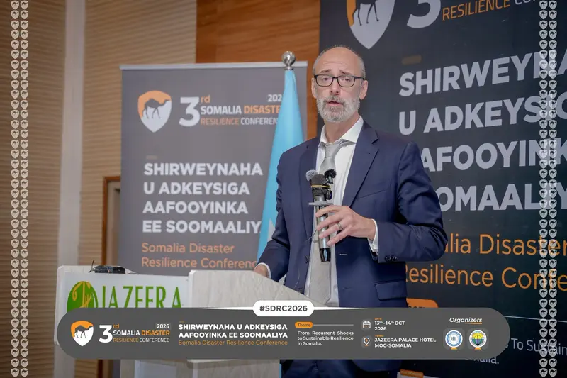 Today, 13 October 2026, NASDO was honored to attend the 3rd Somalia Disaster Resilience Conference (SDRC 2026), held at Jazeera Palace Hotel in Mogadishu under the theme “From Recurrent Shocks to Sustainable Resilience in Somalia.”