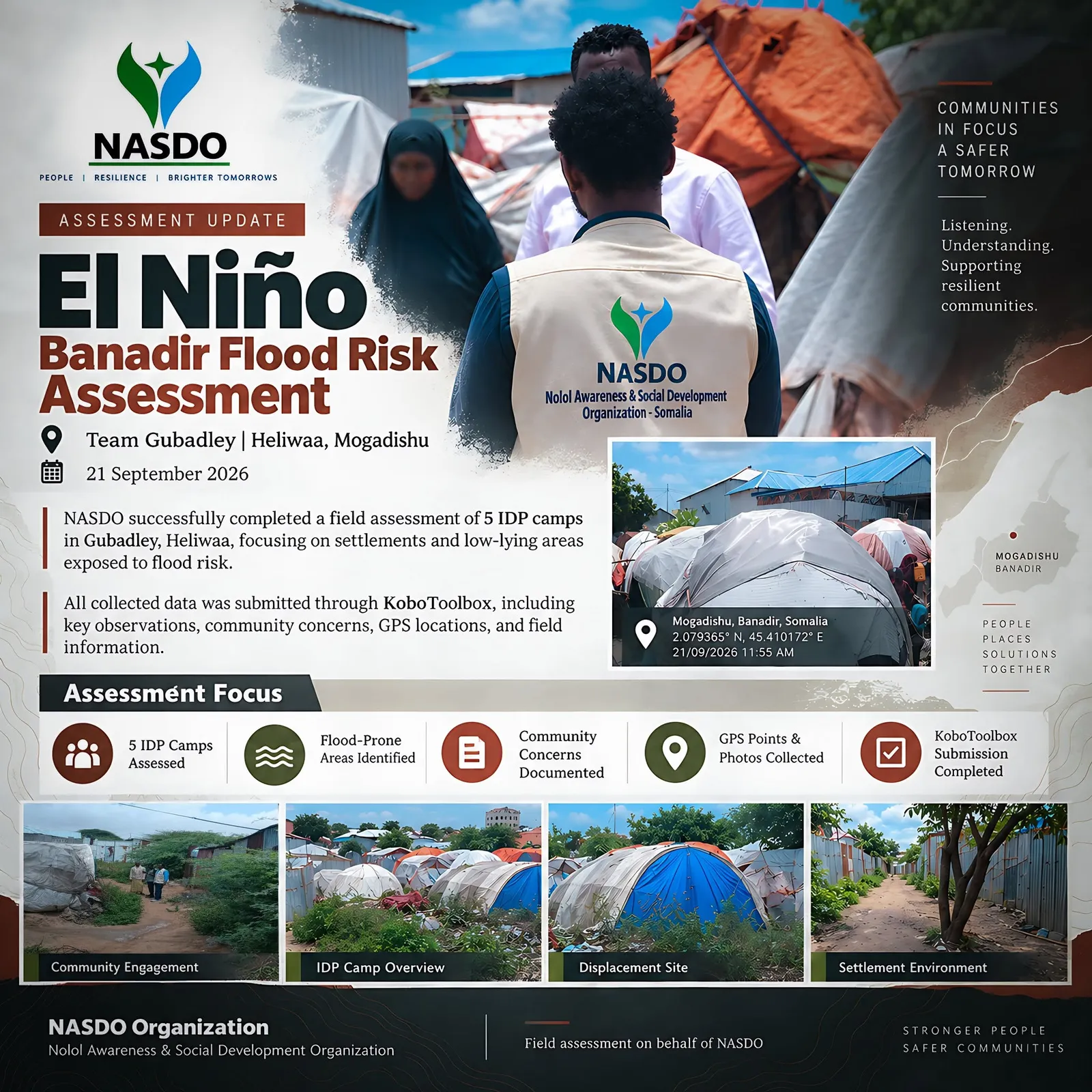 NASDO continues to turn commitment into action supporting vulnerable families, conducting field assessments, delivering essential assistance, and strengthening the planning behind every response.