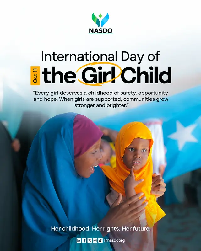 Today, we join the world in celebrating the International Day of the Girl Child, honouring every girl's right to dignity, education, protection, and a future shaped by her own dreams.