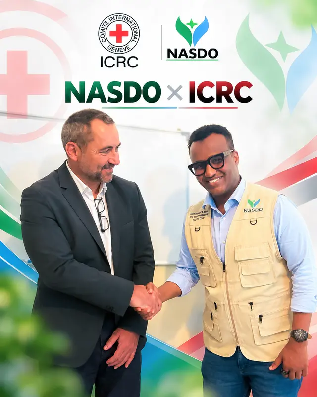 NASDO today held a constructive meeting with Mr. Antoine Grand, Head of Delegation of the International Committee of the Red Cross (ICRC) in Somalia, to explore opportunities for closer humanitarian coordination and future engagement.