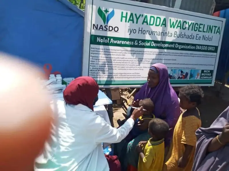 Healthcare professionals provide community health awareness