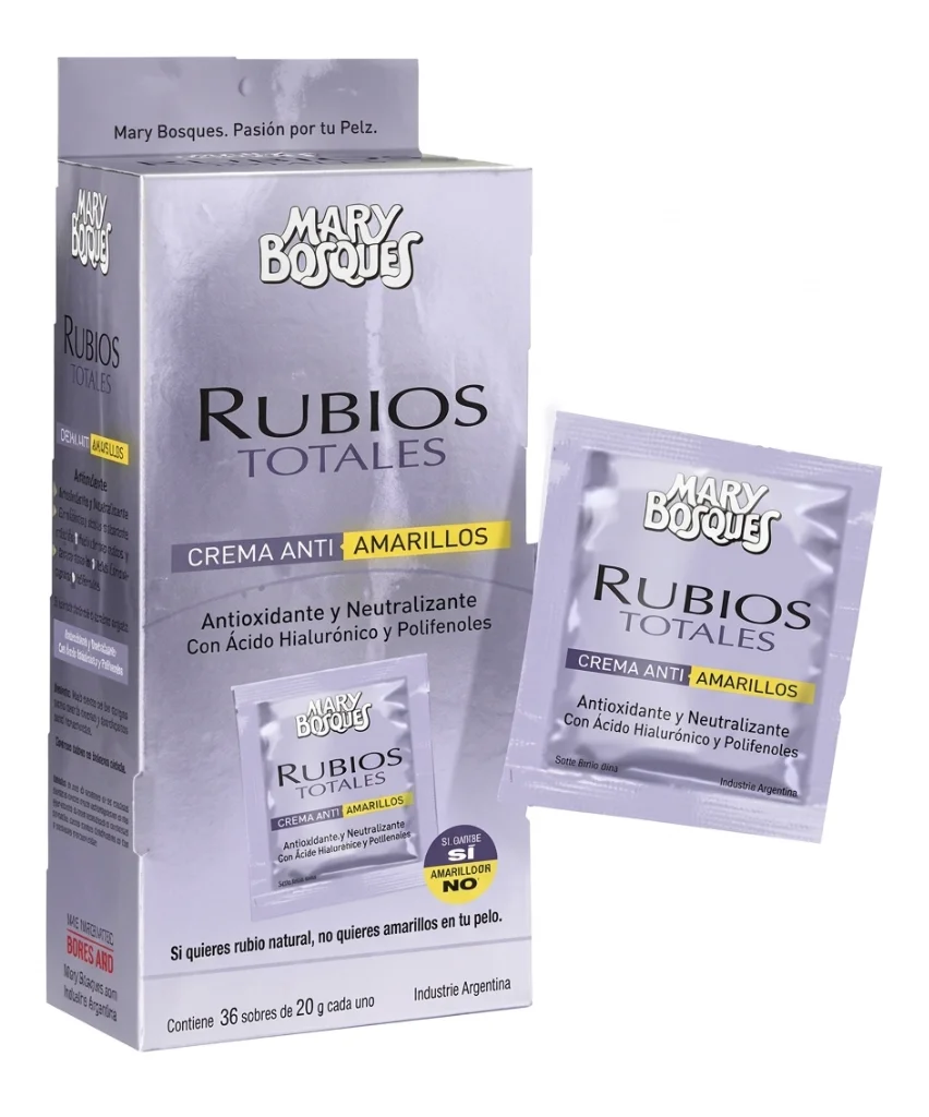 M.BOSQUES CREMA ANTIAMARILLOS RUBIOS TOTALES (X 36 SOBRES)