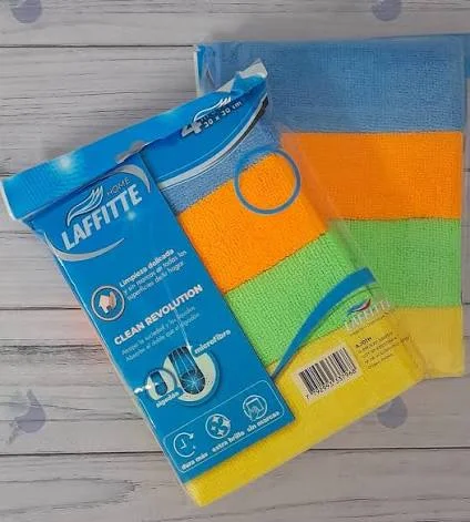 MICROFIBRA 30X30 PACK X 4 LAFFITE