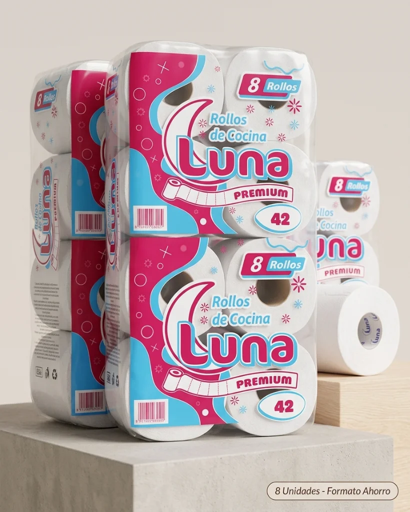 ROLLOS DE COCINA 42 LUNA X 8 U.