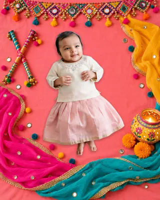 Garba Colorful baby photoshoot theme — Natkhat