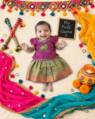 First Garba baby photoshoot theme — Natkhat
