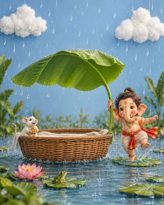 Gannu Rain Dance baby photoshoot theme — Natkhat