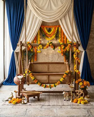 Jhula Krishna Ji Ka baby photoshoot theme — Natkhat