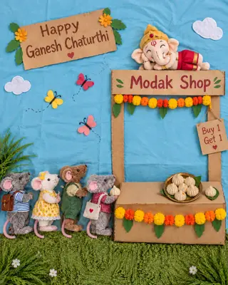 Modak Shop baby photoshoot theme — Natkhat