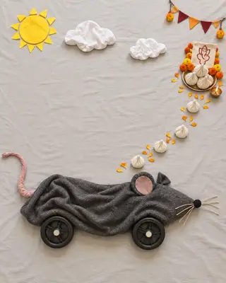 Mus Ki Sawari baby photoshoot theme — Natkhat