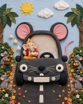 Mushak Sawari Car baby photoshoot theme — Natkhat