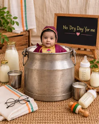 No Dry Day baby photoshoot theme — Natkhat