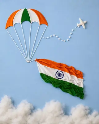 Tricolor Parachute baby photoshoot theme — Natkhat