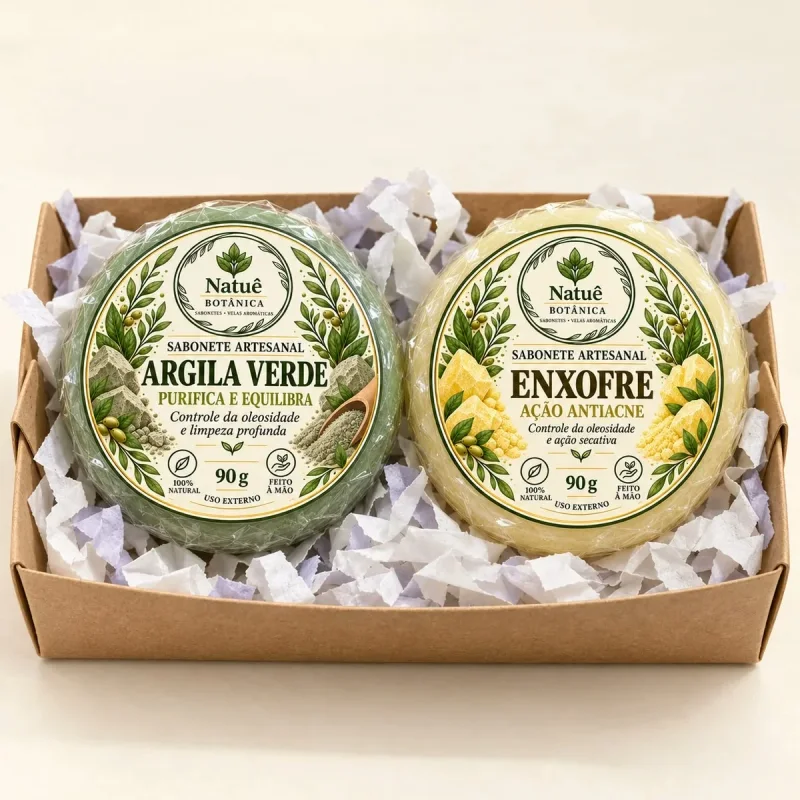 Kit sabonete Enxofre e argila verde