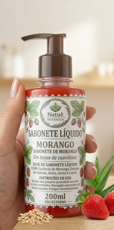 Sabonete liquido de morango 200ml