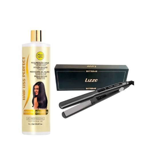 Alisado Hair Liss Perfect 1000ml + Plancha Lizze Extreme — Mania de Alisar