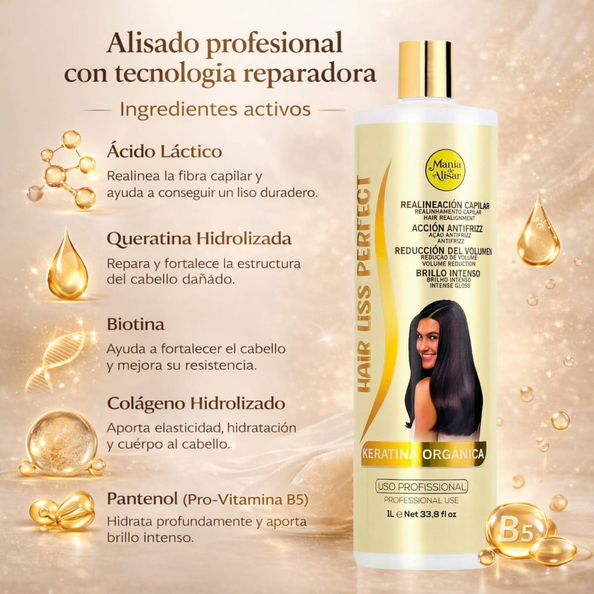 Alisado Hair Liss Perfect 1000ml — Detalle 3 Mania de Alisar