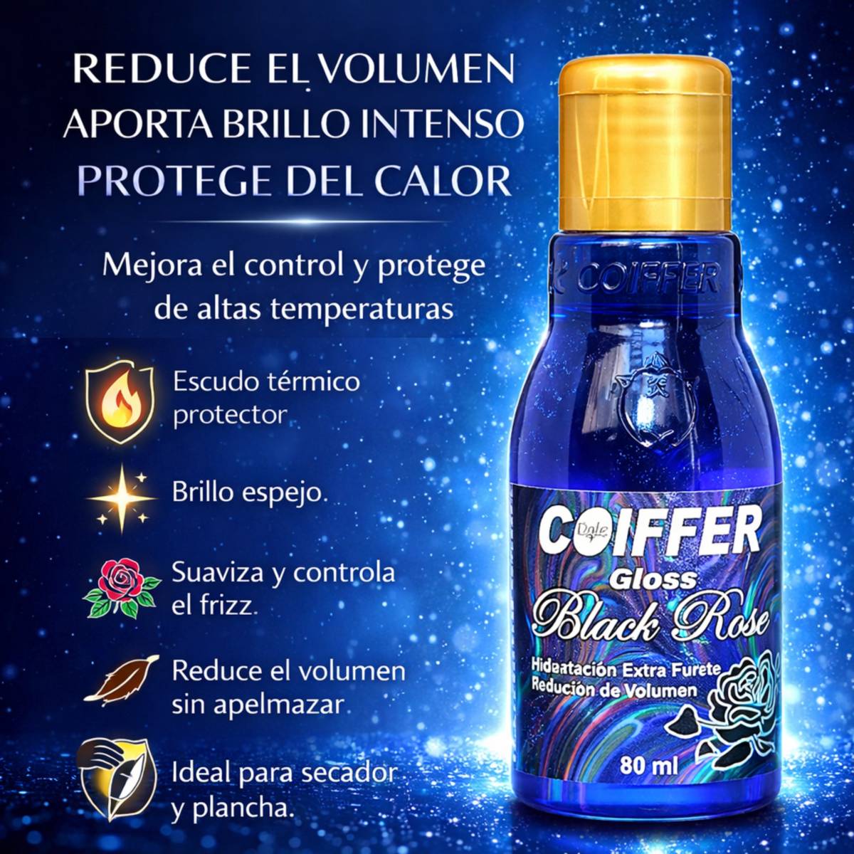 Serum Perfumado para el Cabello Gloss Black Rose — Detalle 2 Mania de Alisar