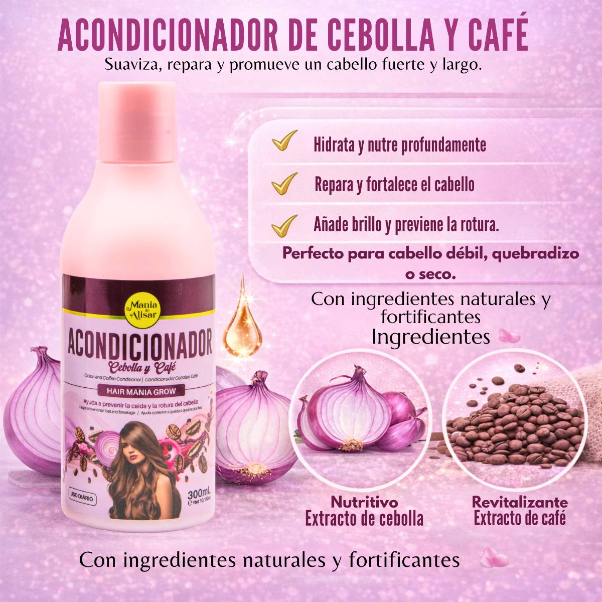 Kit Capilar Cebolla & Café Sin Sal — Detalle 4 Mania de Alisar