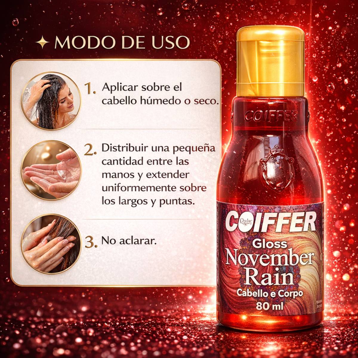 Serum Perfumado para el Cabello November Rain — Detalle 3 Mania de Alisar