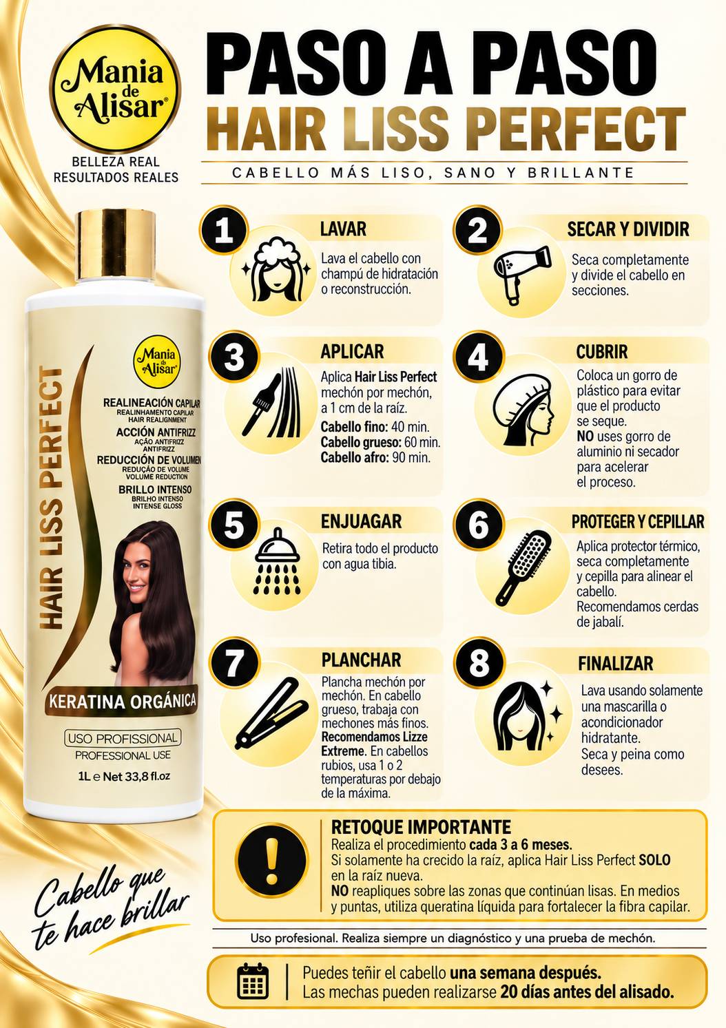 Kit de Alisado Hair Liss Perfect 100ml — Detalle 3 Mania de Alisar