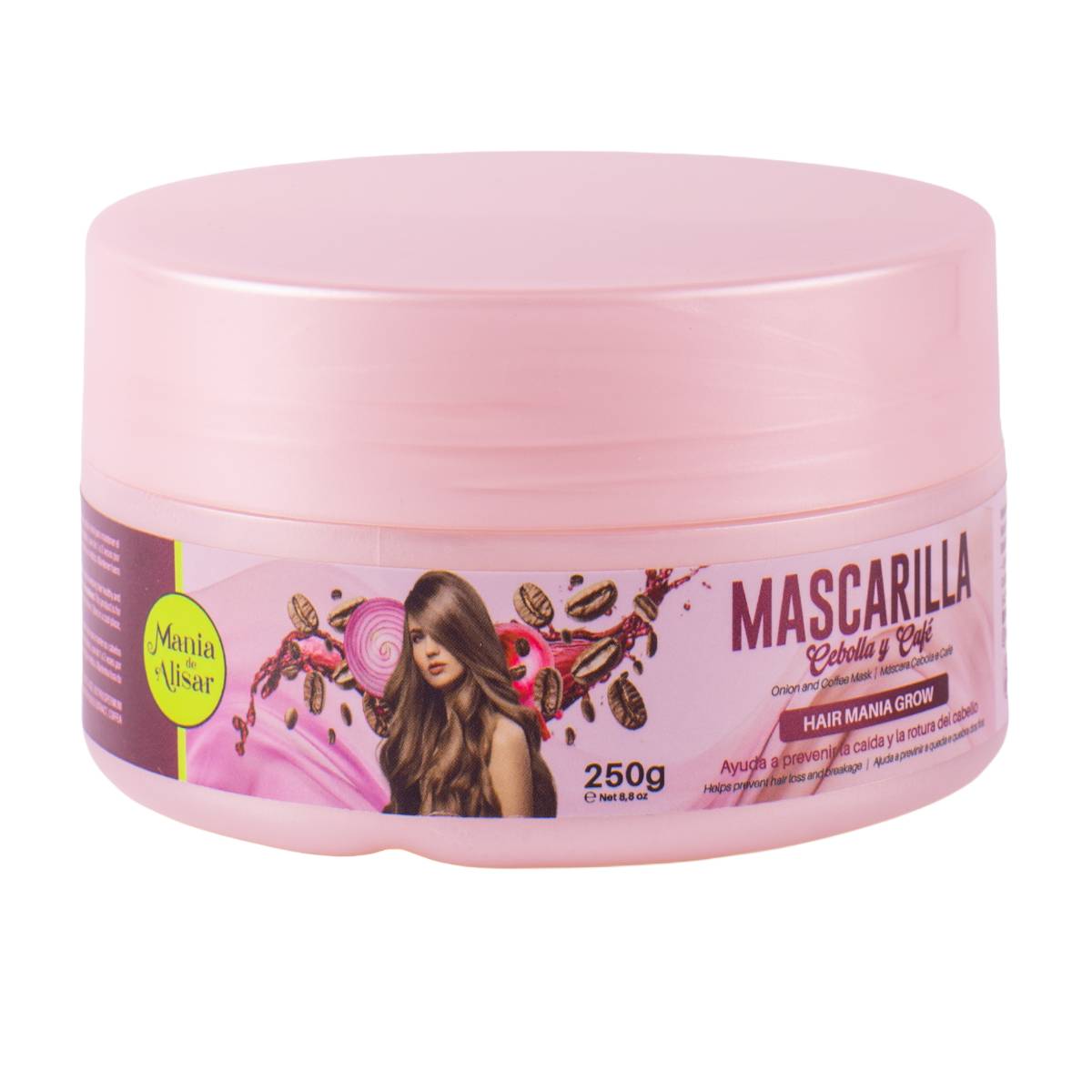Máscara Cebolla & Café Sin Sal previene la Caída y Crecimiento del Pelo 250g — Mania de Alisar