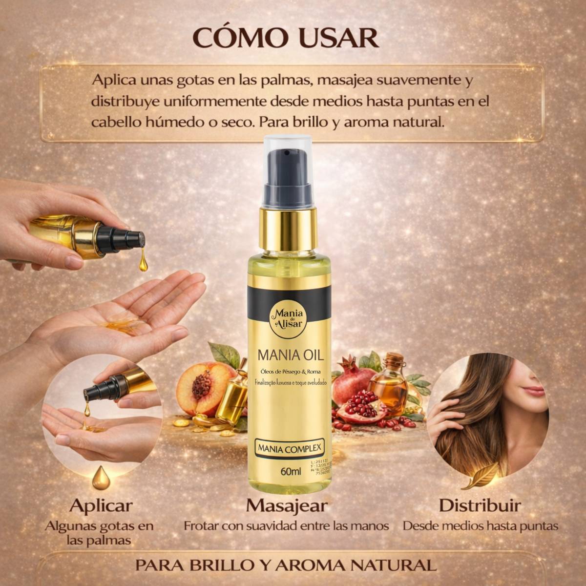 MANIA Oil, Sérum Perfumado — Detalle 2 Mania de Alisar