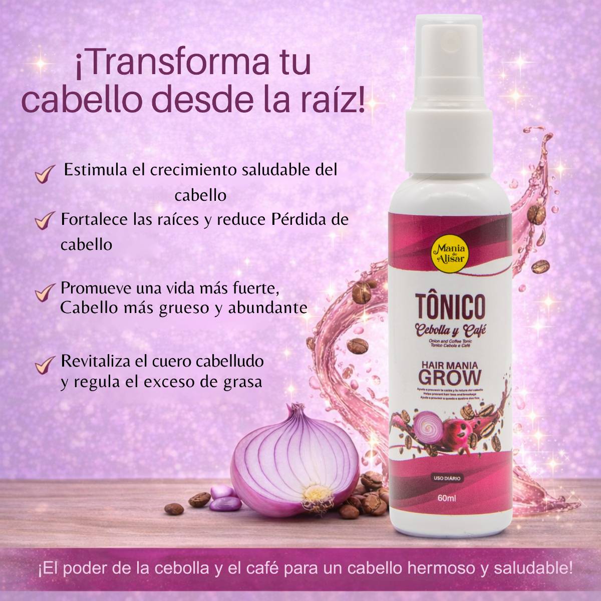 Kit Capilar Cebolla & Café Sin Sal + Detox — Detalle 3 Mania de Alisar