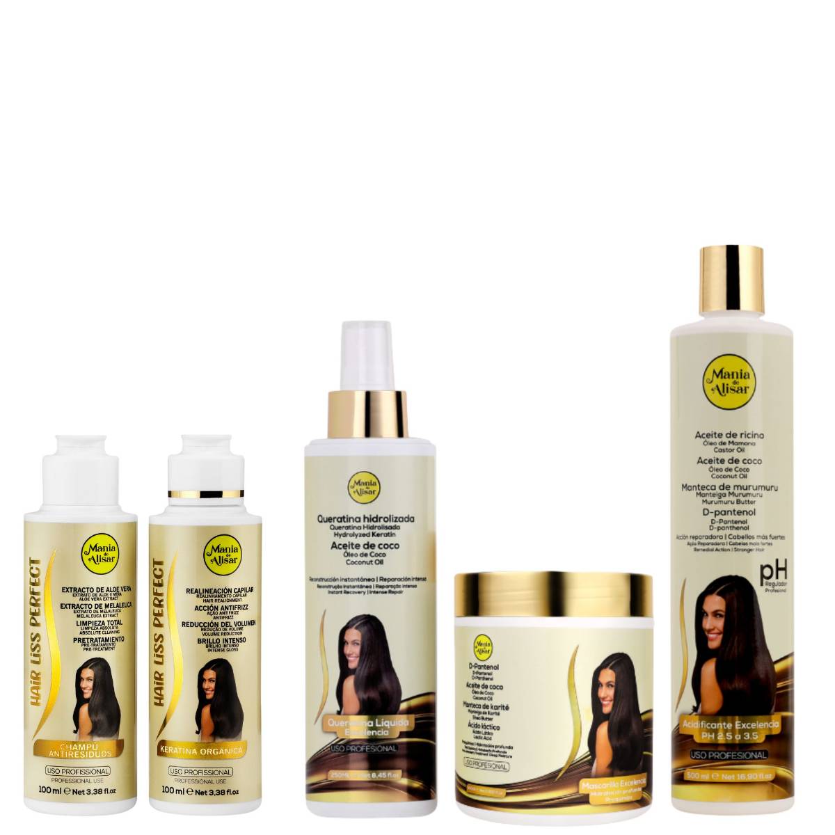 Kit Alisado Hair Liss Perfect 100ml + Kit de Pre-Quimica — Mania de Alisar