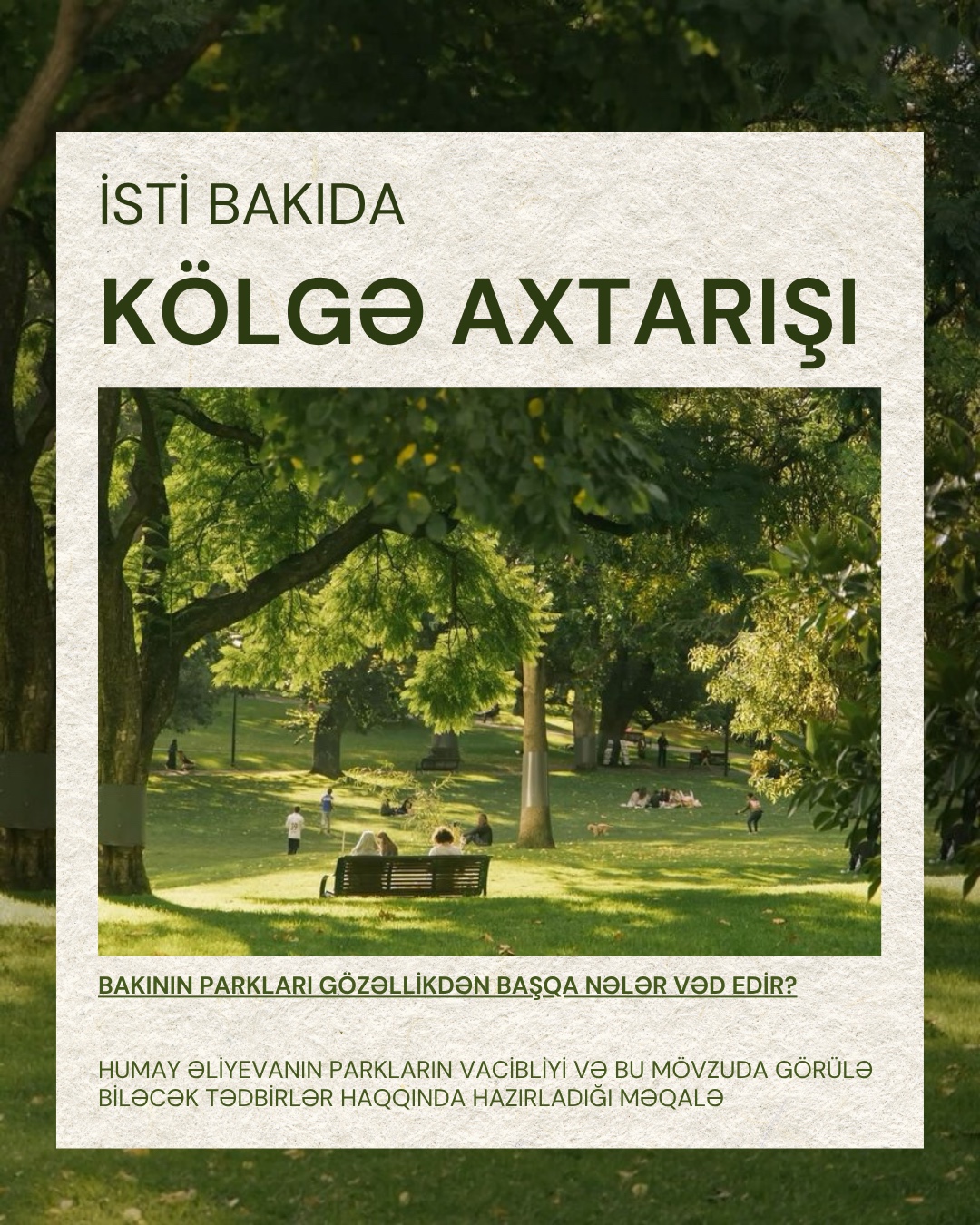 İsti Bakıda kölgə axtarışı