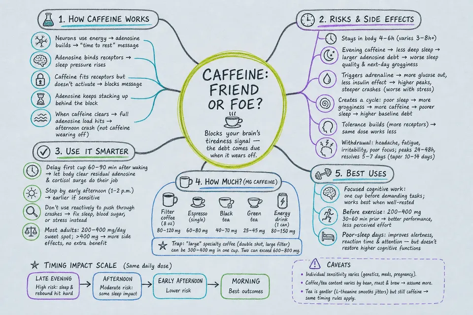 Caffeine: Friend or Foe? mindmap