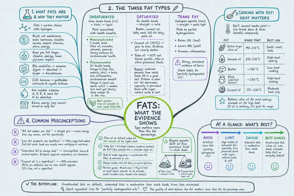 Fats: What the Evidence Shows mindmap