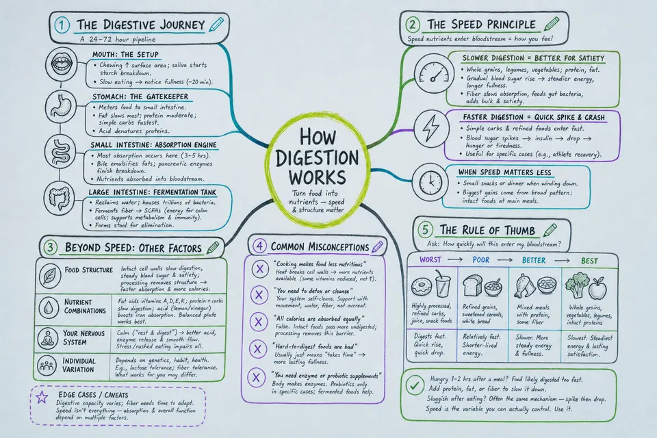 How Digestion Works mindmap