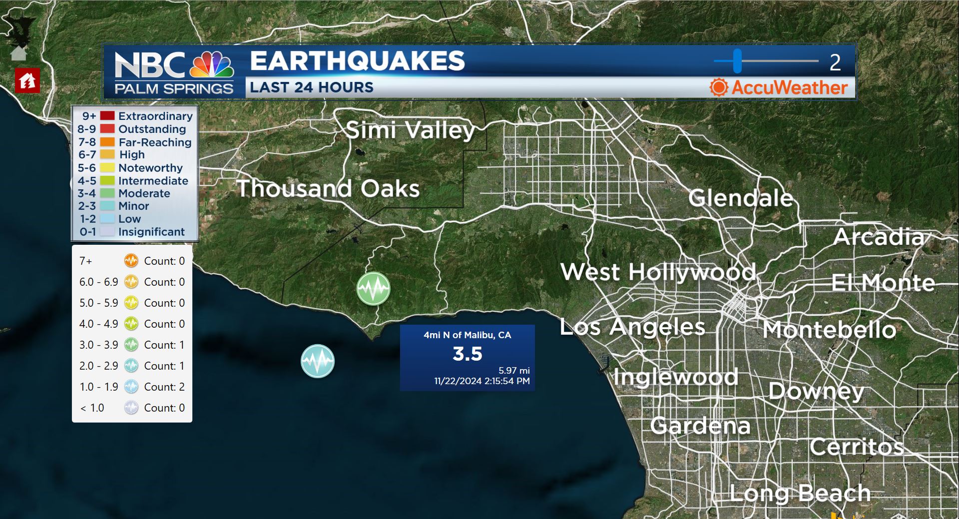 Earthquake in Los Angeles County!