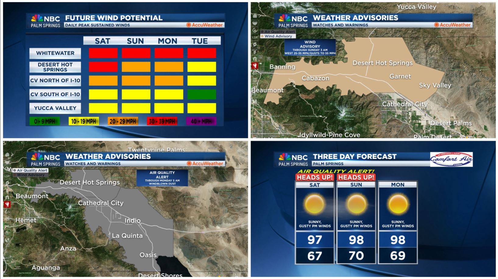 An NBC Palm Springs Weather Heads-Up on Saturday, May 24, 2025: Winds!