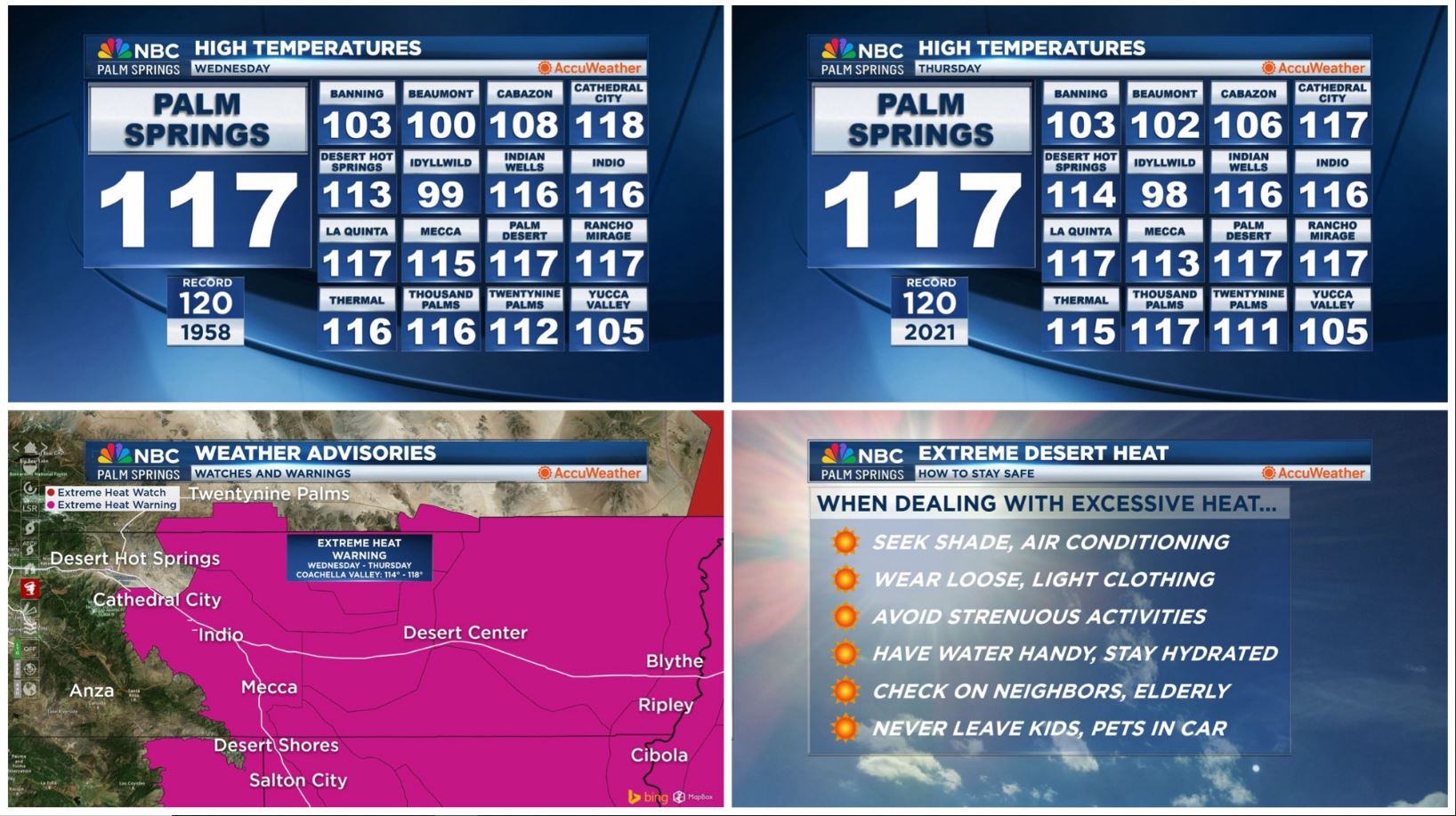 An NBC Palm Springs Weather Heads-Up on Monday, July 7, 2025: Excessive Heat!