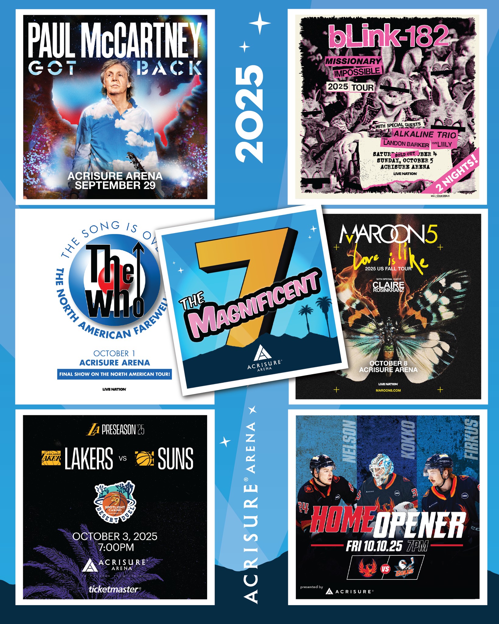 Acrisure Arena Celebrates "Magnificent Seven" Lineup