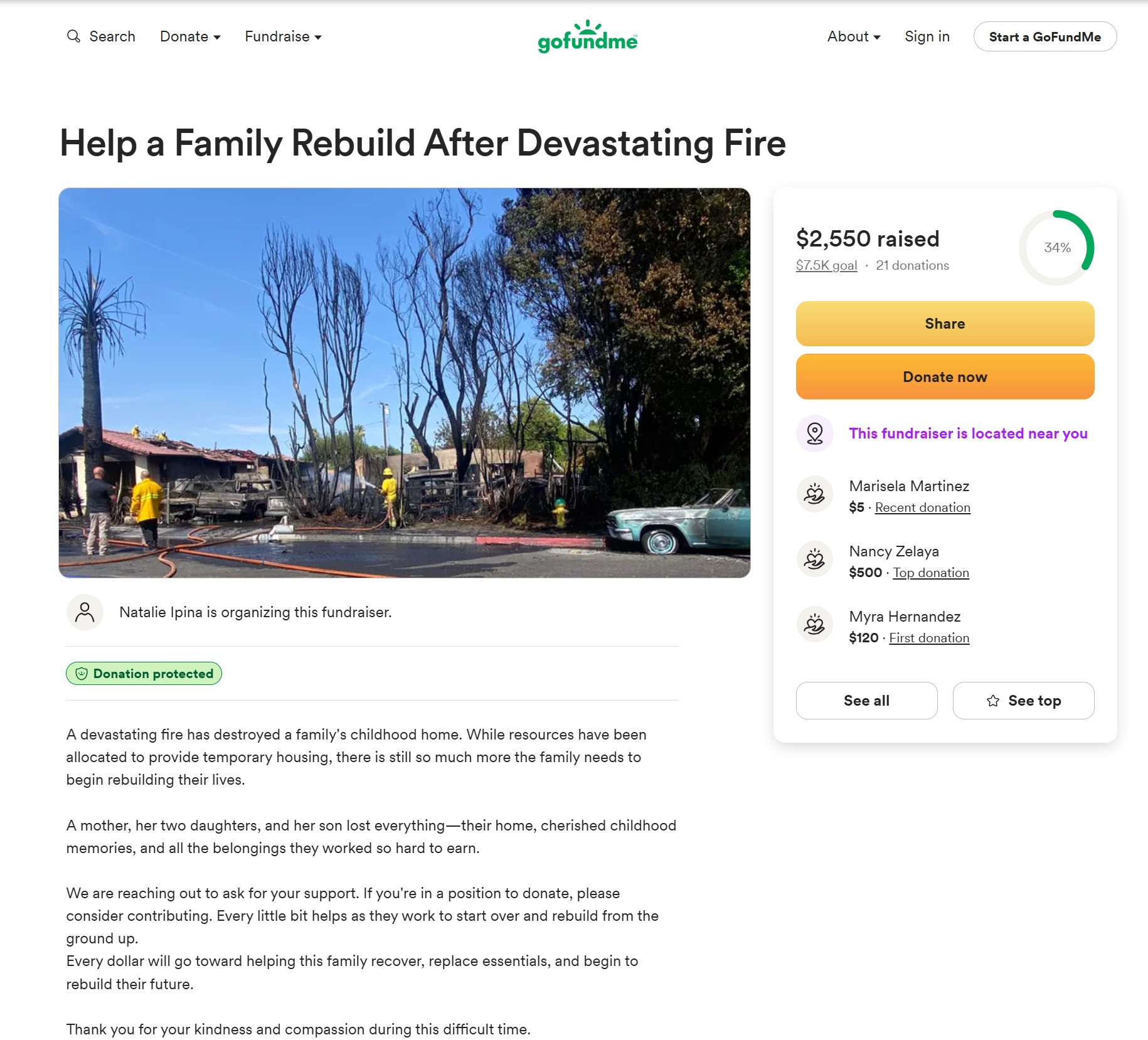 Community supports family that lost everything in Cathedral City house fire