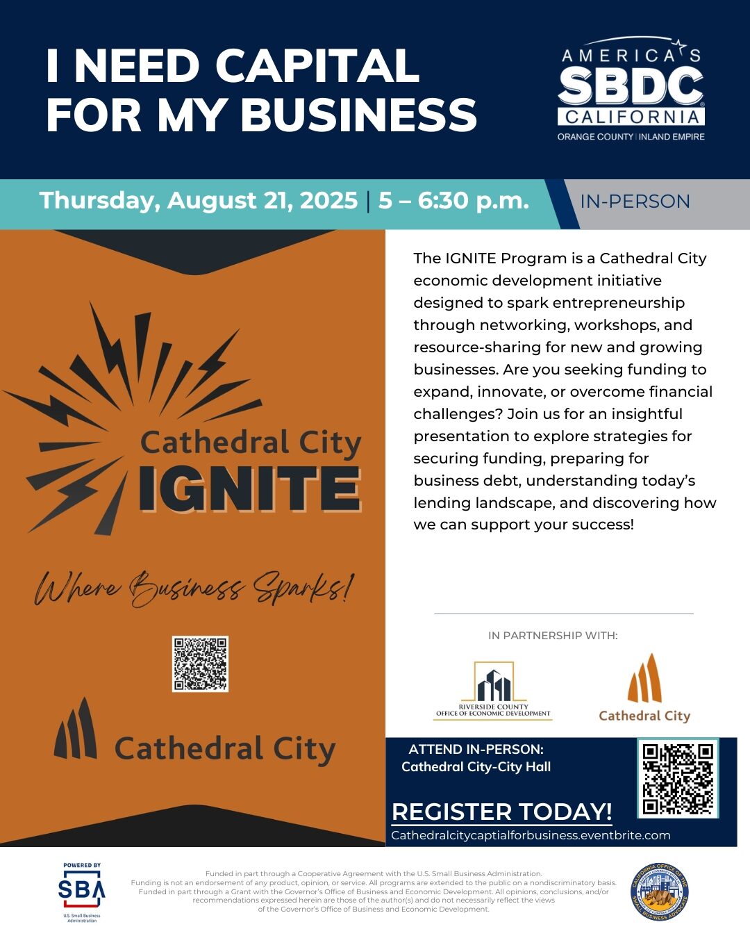Cathedral City Launches IGNITE Program for Small Businesses
