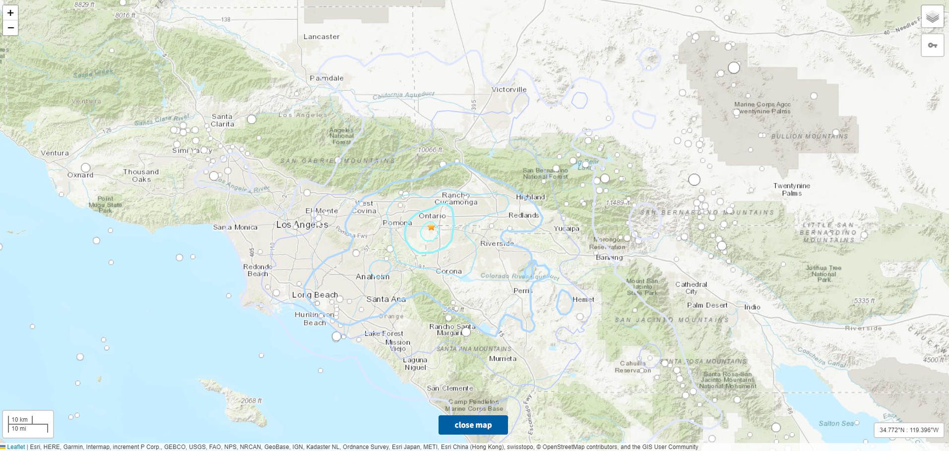 Two Minor Earthquakes Hit Near Riverside This Morning.