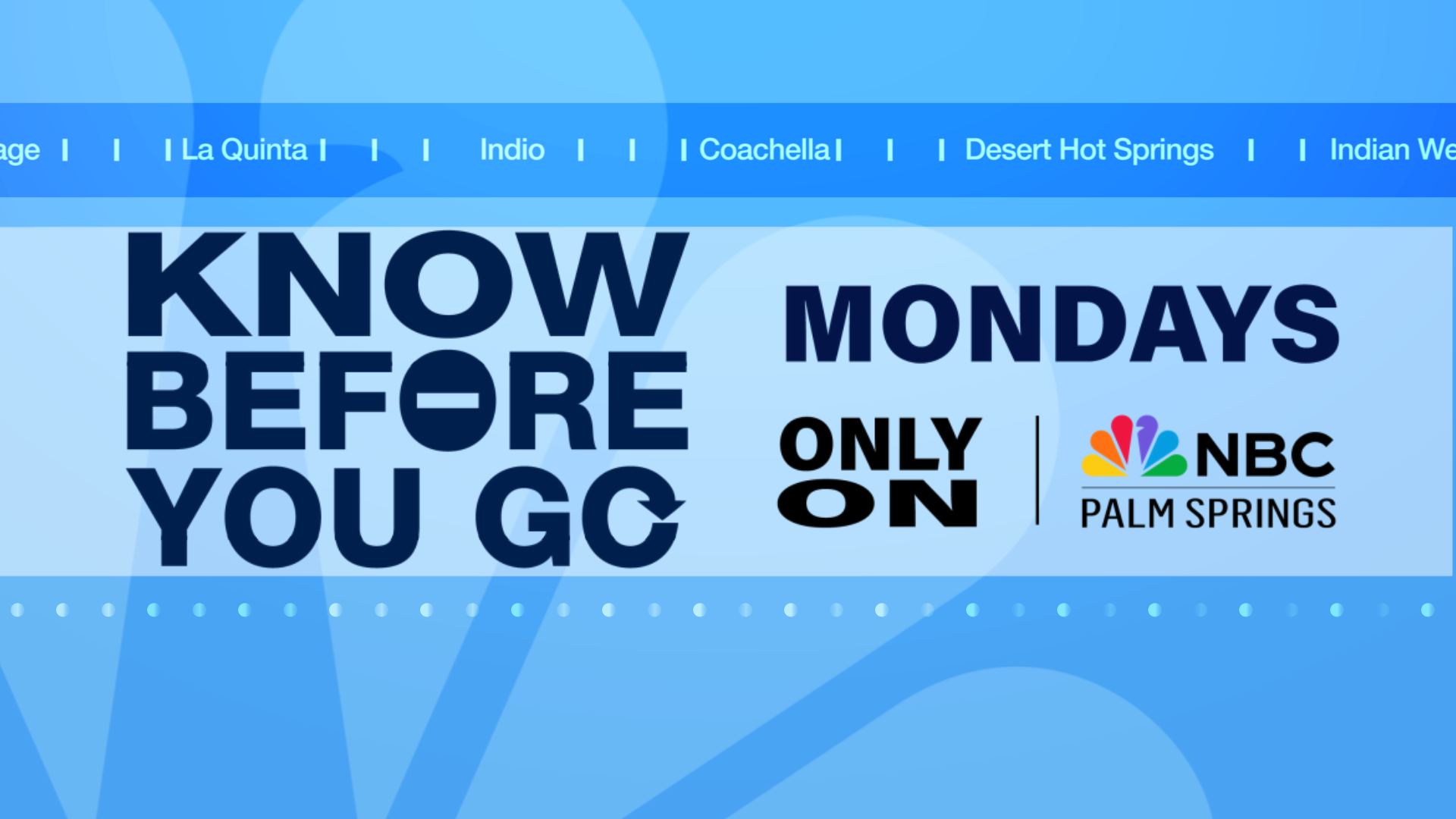 Know Before You Go - Weekly Traffic Update
