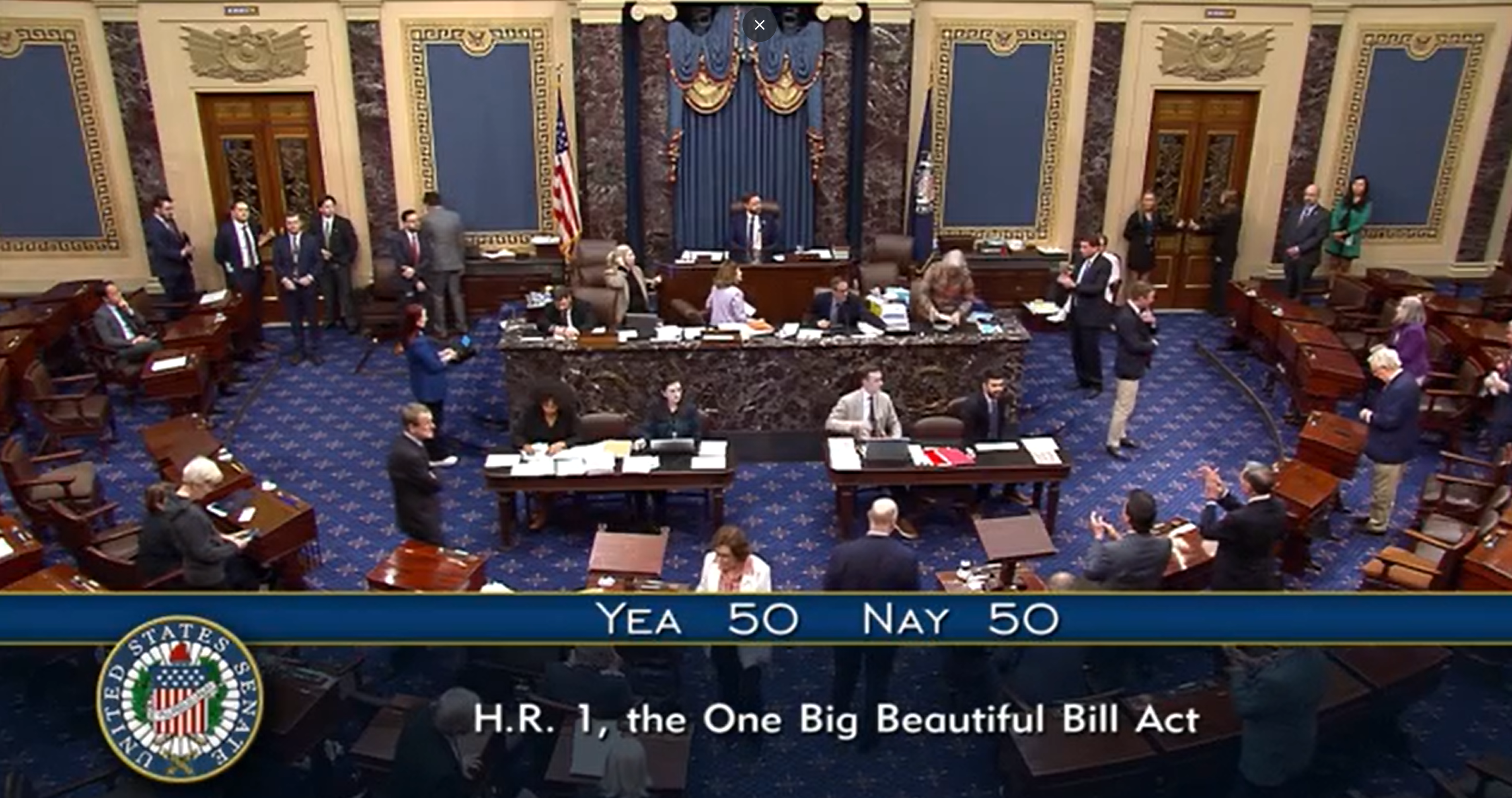 Vice President  J.D. Vance Casts Tie-Breaking Vote to Pass Trump’s Massive Tax and Spending Cuts Bill