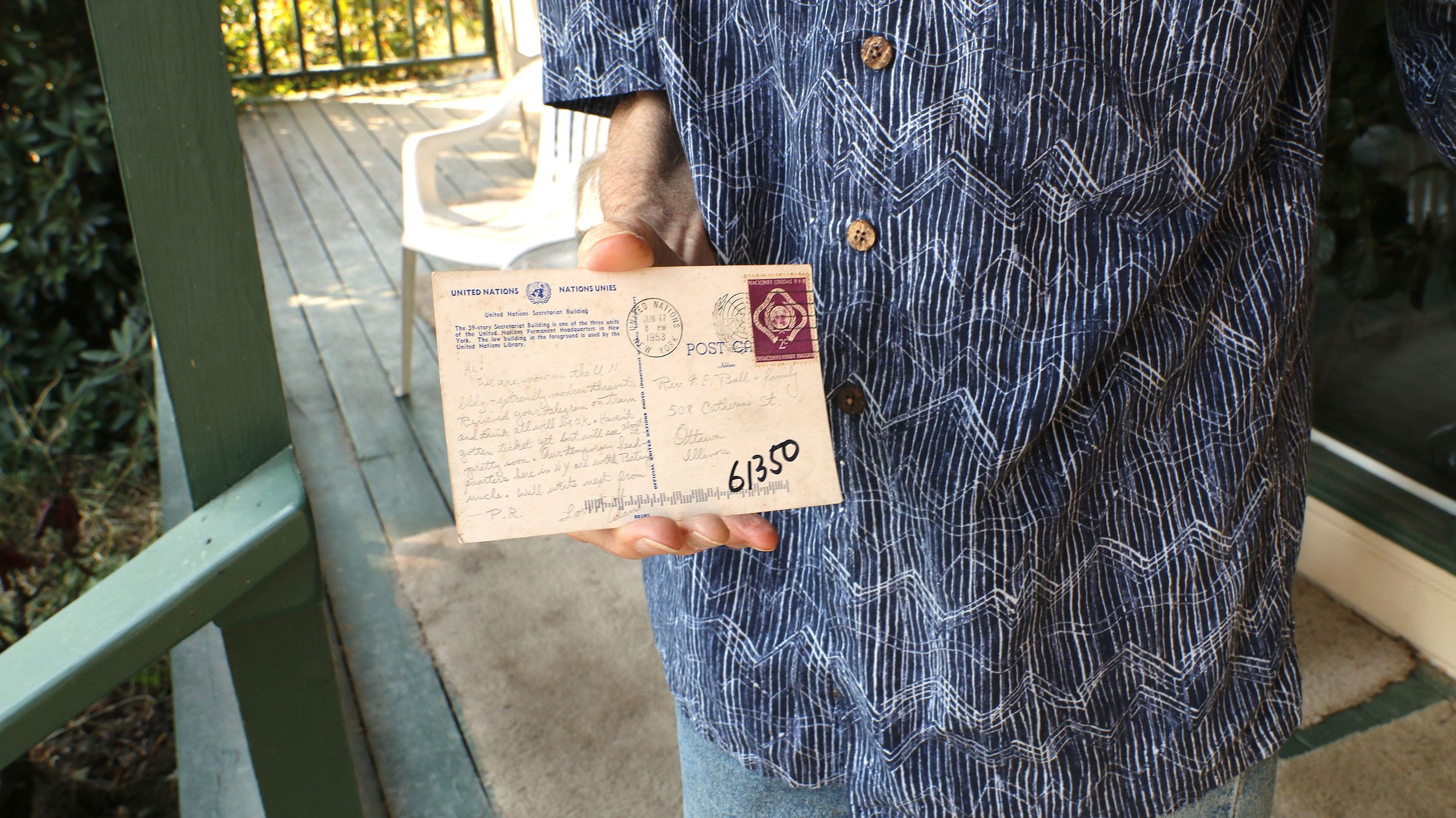 Postcard Sent in 1953 Finally Delivered to Illinois Family After 72 Years