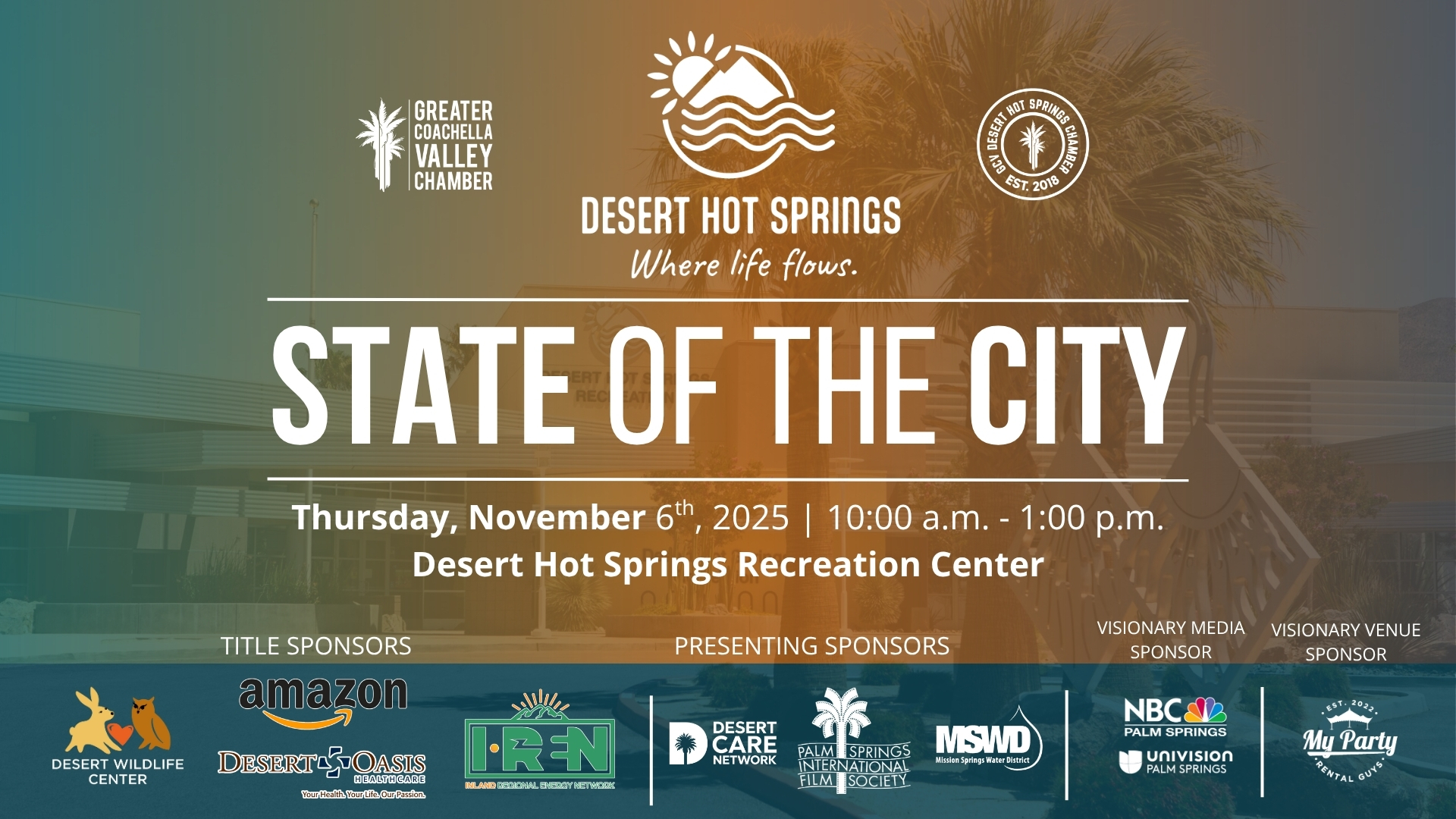 Desert Hot Springs to Hold Annual State of the City Address Thursday