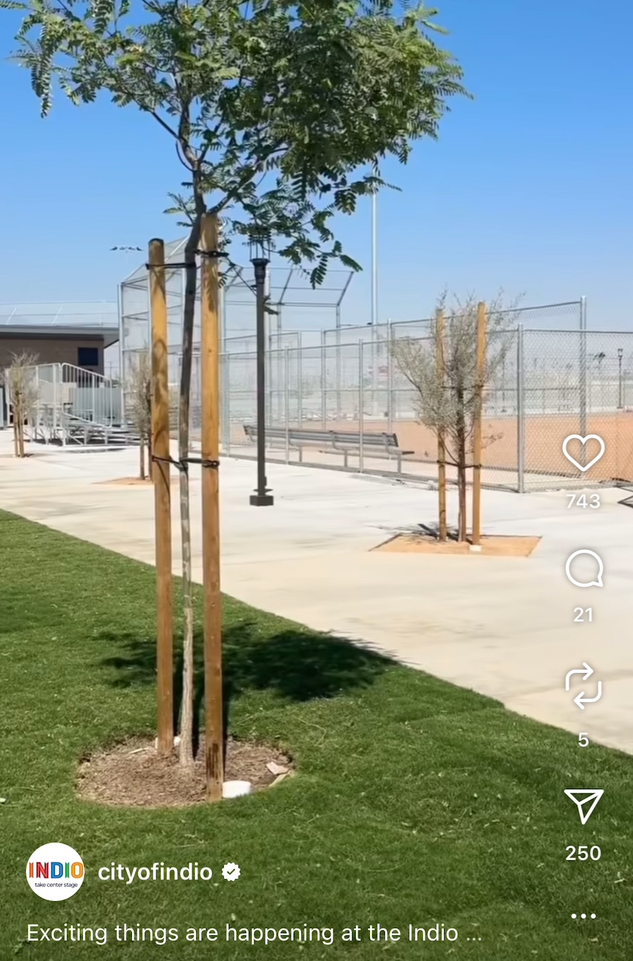 Indio Sports Park Nears Completion with Grass Installation