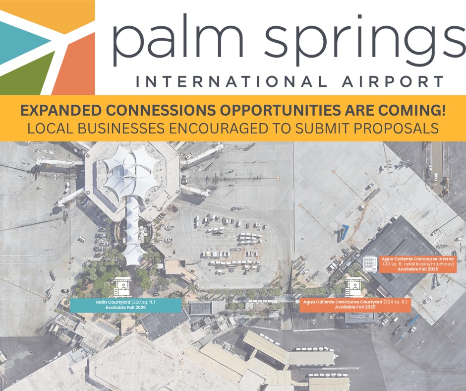 Palm Springs Airport Seeks Local Vendors for New Retail Spaces