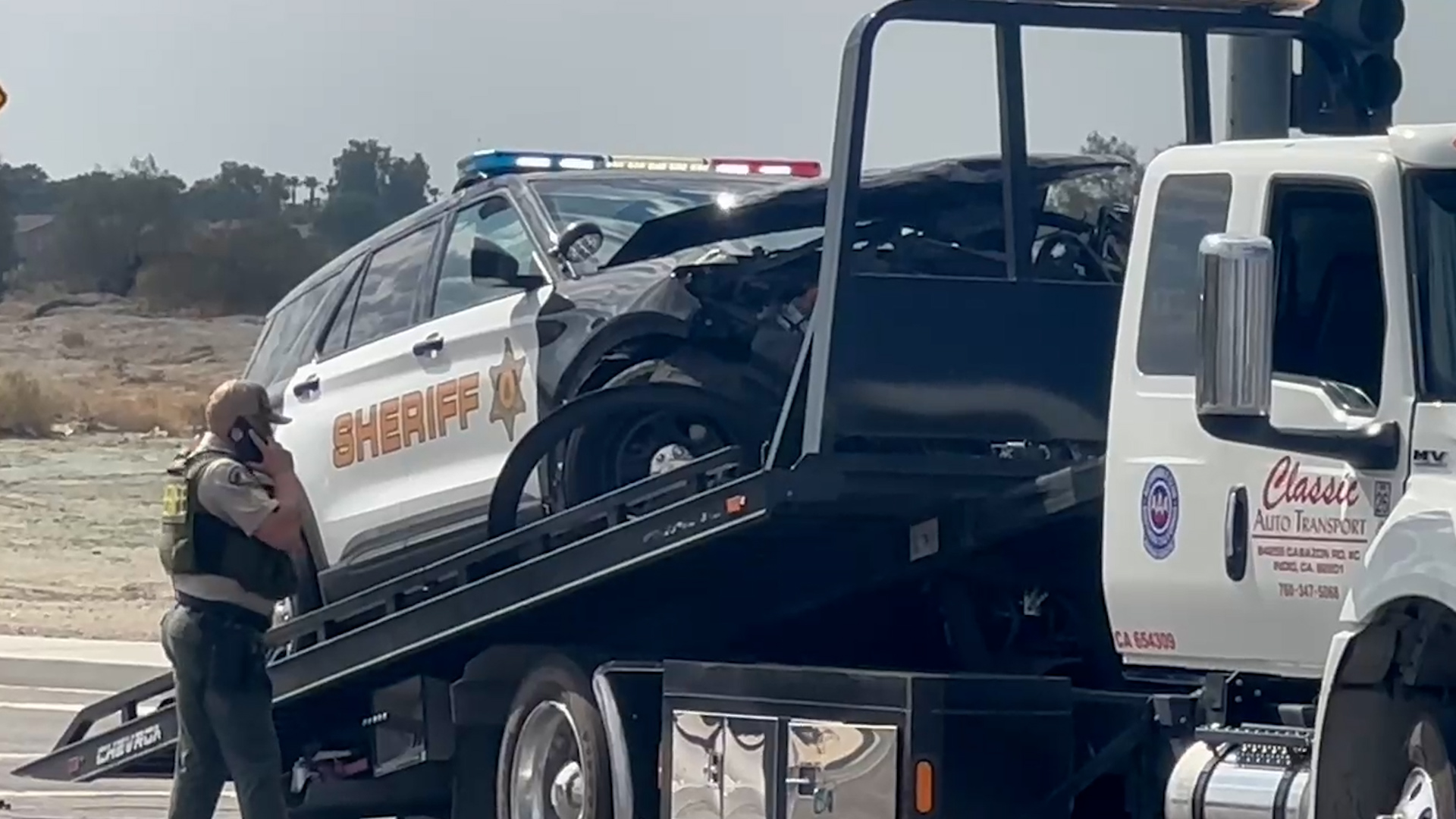 CHP Investigating Three-Vehicle Collision Involving Deputy in Palm Desert