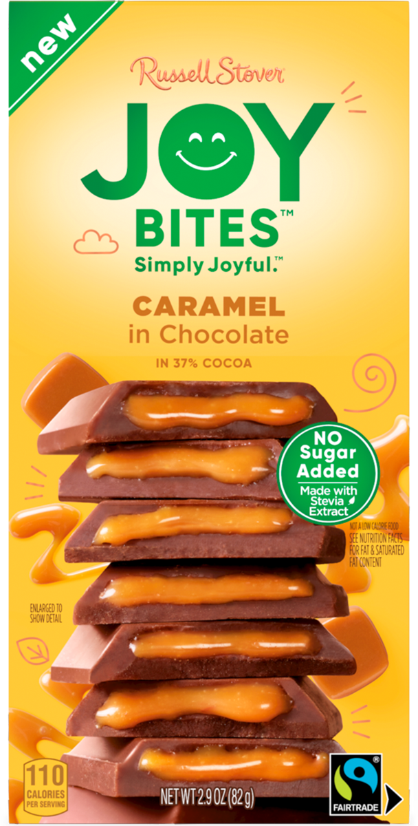 Joy Bites Caramel in Chocolate Bar