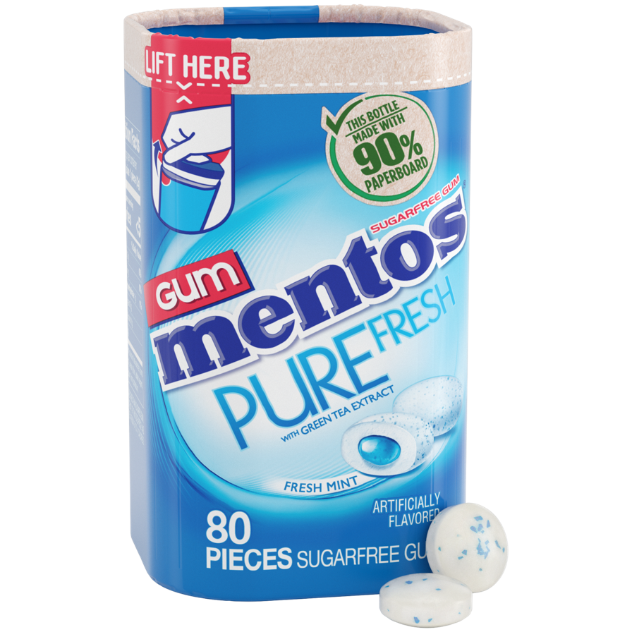 Mentos Gum Paperboard Bottle