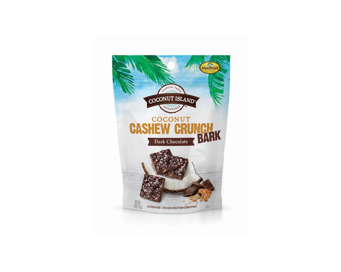 Coconut Cashew Crunch BARK, Dark Chocolate
